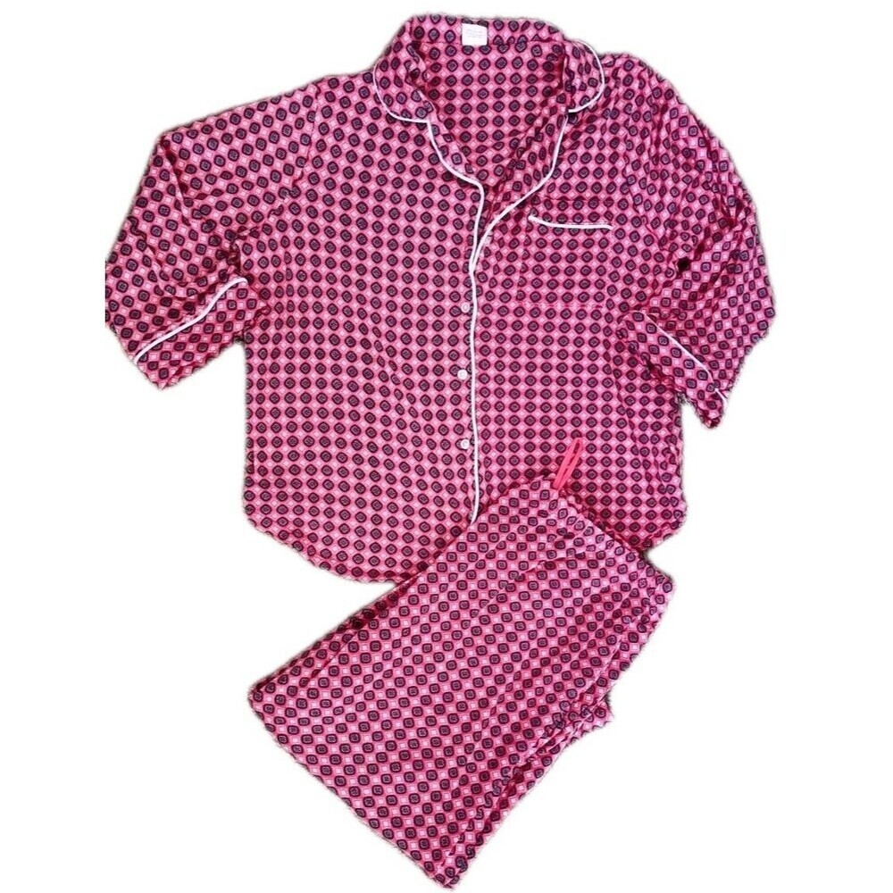Secret Treasures Pajama Set Size XL 16/18 Red Sleepwear Crop Pants
